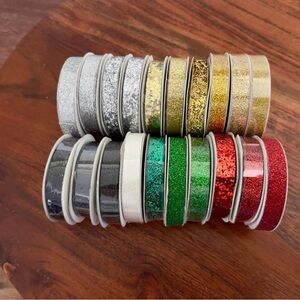 NWOT American Crafts Tazzel Glitter Tape and Glitter Ribbon Bundle